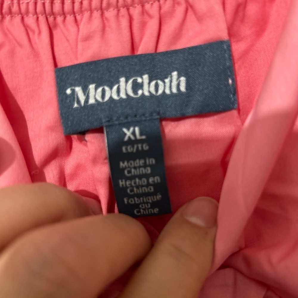 ModCloth Notes Of Grace Sweetheart Neckline Cap Sleeve Tiered Pink Maxi Dress XL - Picture 15 of 16